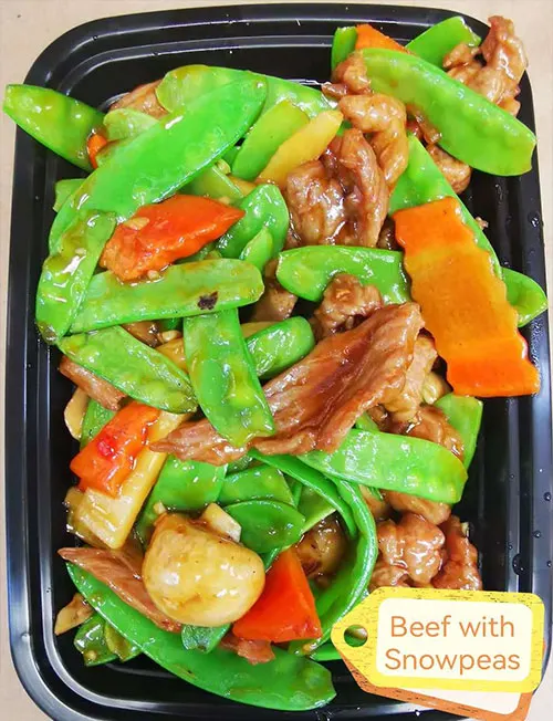 Beef with snow peas