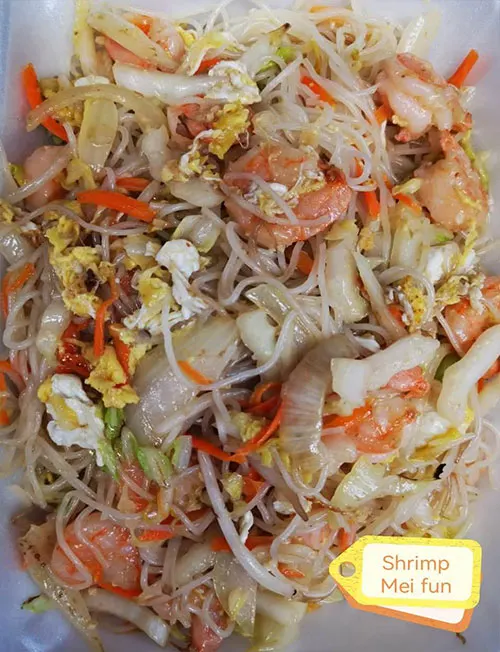 Shrimp mei fun rice noodles