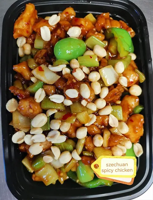 Szechuan spicy chicken with peanuts